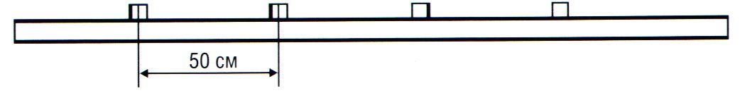 Схема оптимального расстояния между креплениями для профиля Decomatic.